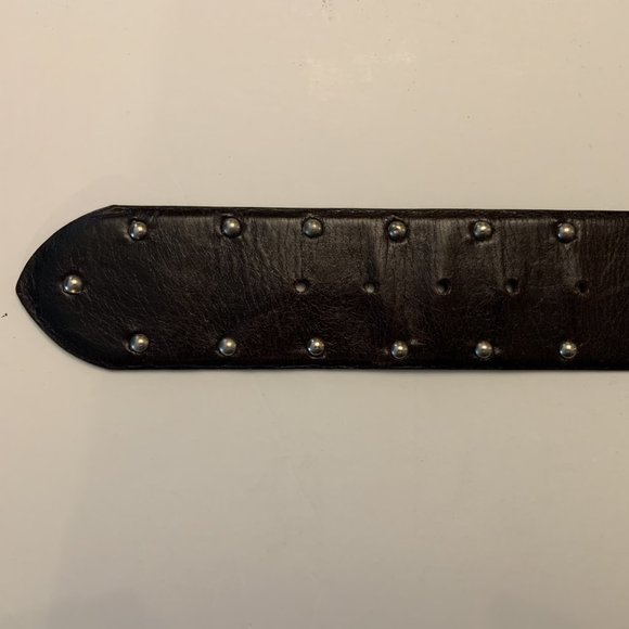 RICHARD GAMPEL Dark Brown Studded Belt Size 70/28 - Picture 6 of 6